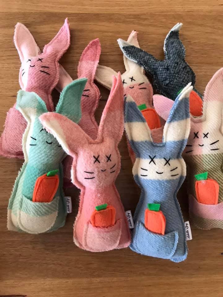 Vintage Wool Blanket Bunny