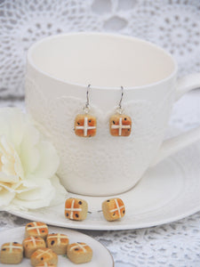 Hot Cross Bun Hook Earrings