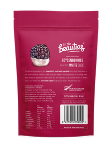 Freeze-Dried Boysenberries Paired with White Choc