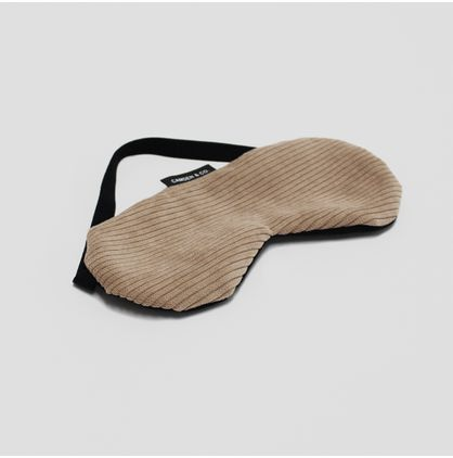 Nude Corduroy Sleep Eye Mask