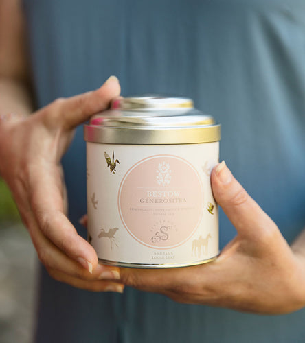 Generositea - 100% Lemongrass, Peppermint, Hibiscus Herbal Tea in Gorgeous Tin